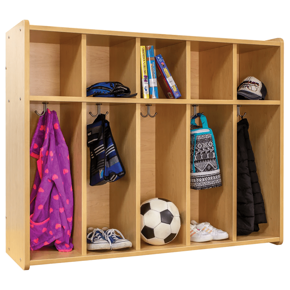 5-Section Wall Locker with Cubbies 46″ Wide